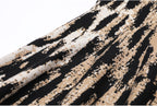 Detailed texture of dress hem and knit material